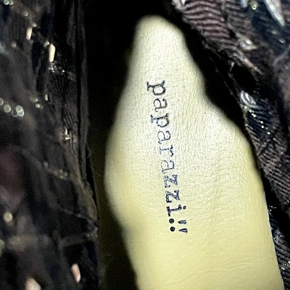 Paparazzi Womens Size 9 (39) Taupe See Through Studded Shoes Boots - Picture 6 of 10